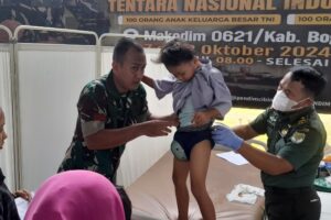 Semarak HUT TNI Ke 79, Kodim 0621/Kab Bogor Khitanan 200 Anak KB TNI dan Yatim Piatu