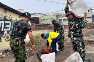 Danramil 05/Ciputat Pimpin Karbak Skala Besar Dalam Rangka HUT TNI Ke-79 Di Tiga Lokasi