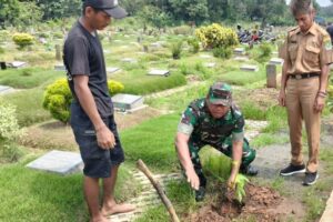 Koramil 04/Jatiasih Tanam 600 Pohon: Dukung Program Penghijauan di TPU Jatisari
