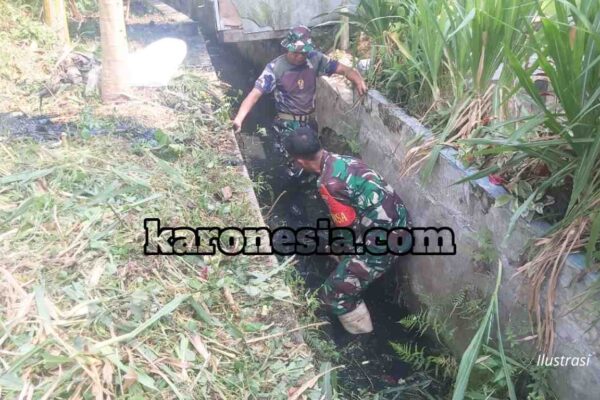 Koramil 08 Pamulang Gelar Karya Bakti Cegah Banjir dan DBD