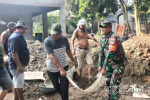 Sinergi TNI dan Warga Bangun Mushola Nurul Mukmin di Setu Bekasi