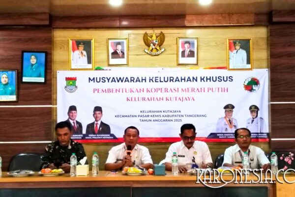 Babinsa Hadiri Muskelsus Pembentukan Koperasi Merah Putih di Kutajaya