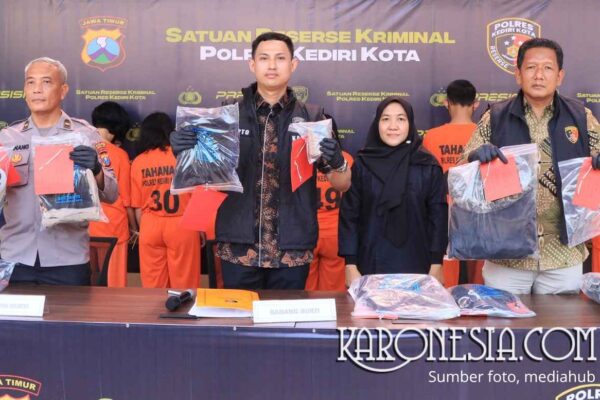 Polres Kediri Kota Tangkap 4 Wanita Komplotan Copet Lintas Provinsi