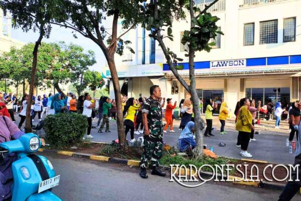 Koramil 04/Cld Pantau CFD dan Olahraga Warga di Ciledug