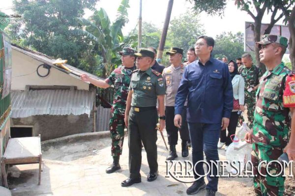 Dandim 0506/Tgr Dampingi Danrem Tinjau Proyek Jembatan