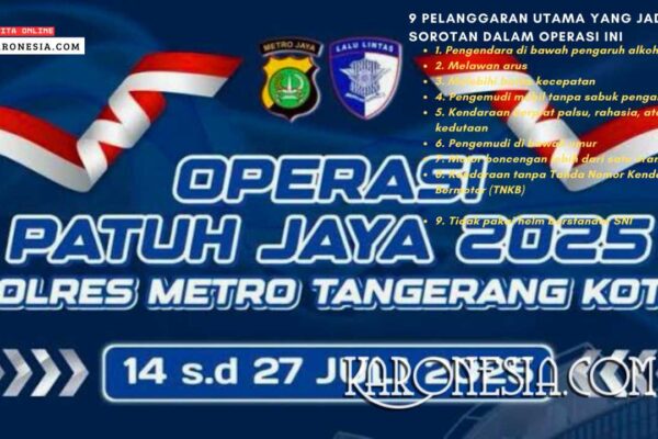 Polisi Bidik 9 Pelanggaran di Operasi Patuh Jaya Tangerang