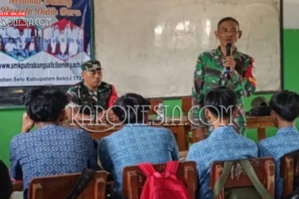 TNI Pimpin MPLS SMK Putra Bangsa, Tanamkan Wawasan Kebangsaan