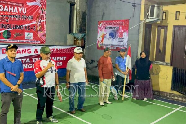 Danramil Ciracas Buka Turnamen RT Semarak HUT RI ke-80