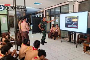 Wadanramil Teluk Pucung Dorong Nasionalisme Pelajar Bekasi