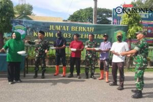 Koramil Lhoksukon Tebar Keberkahan Lewat Jum’at Berkah