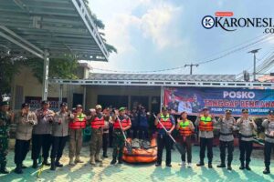 Mitigasi Bencana, Koramil Cisoka Ikut Apel Siaga Banjir