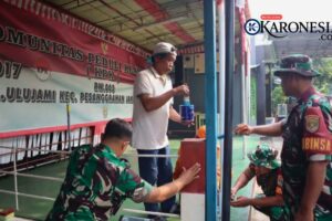 Bakti Teritorial TNI, Kodim 0504/JS Perbaiki Pos Kamling untuk Warga Ulujami