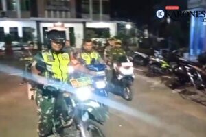 Babinsa Bantargebang Gelar Patroli Gabungan Jaga Kamtibmas