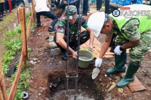 Kodim 0507 dan Pemkot Bekasi Letakkan Batu Pertama Koperasi Merah Putih