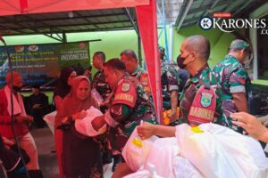 HUT TNI ke-80, Koramil Teluk Pucung Santuni Anak Yatim dan Dhuafa