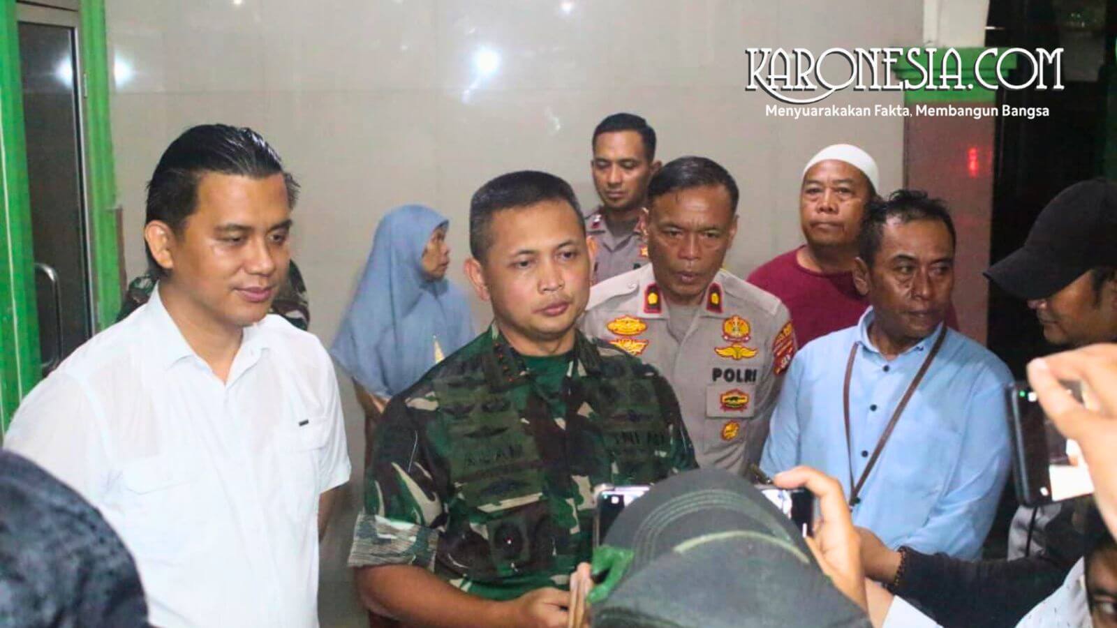 Dandim 0501/JP Kolonel Inf Ahmad Alam Budiman memberikan keterangan pers didampingi jajaran Polri.