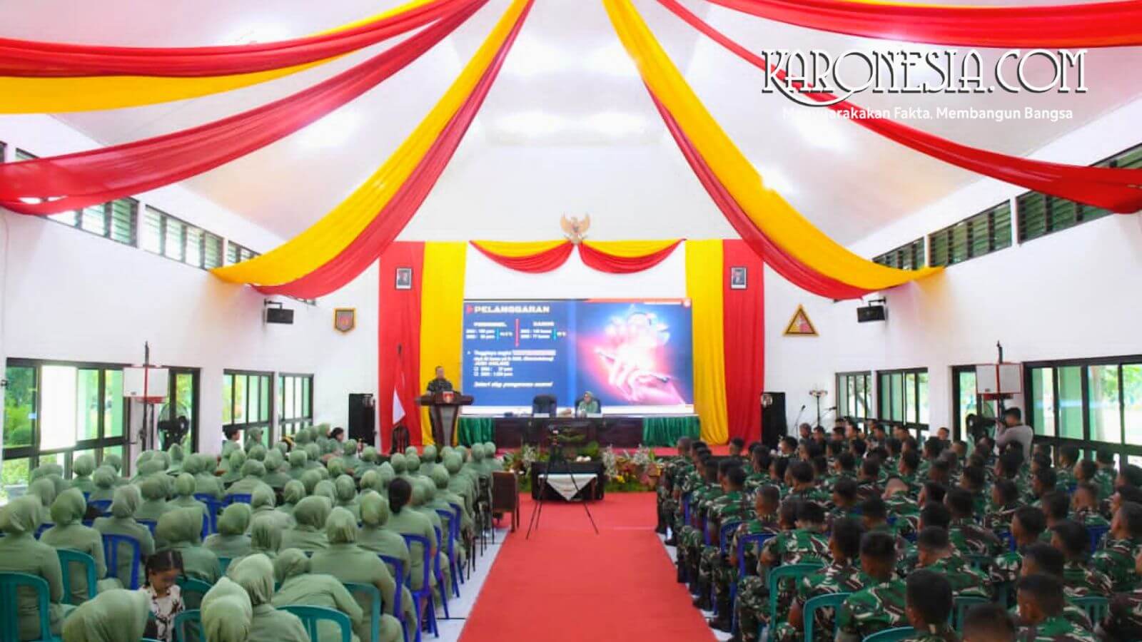 Suasana pengarahan Pangdam IV/Diponegoro di depan ratusan prajurit dan anggota Persit Yonkav 2/TC.