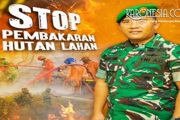 Dandim 0110 Abdya Letkol Inf Rana Mega Al-Amin memberikan imbauan pencegahan kebakaran hutan dan lahan.