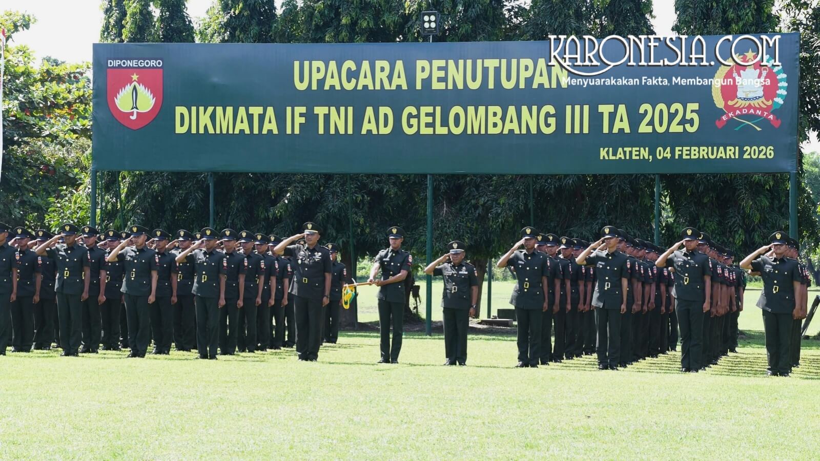 Upacara penutupan Dikmata Infanteri Gelombang III TA 2025 di Secata Rindam IV/Diponegoro Gombong