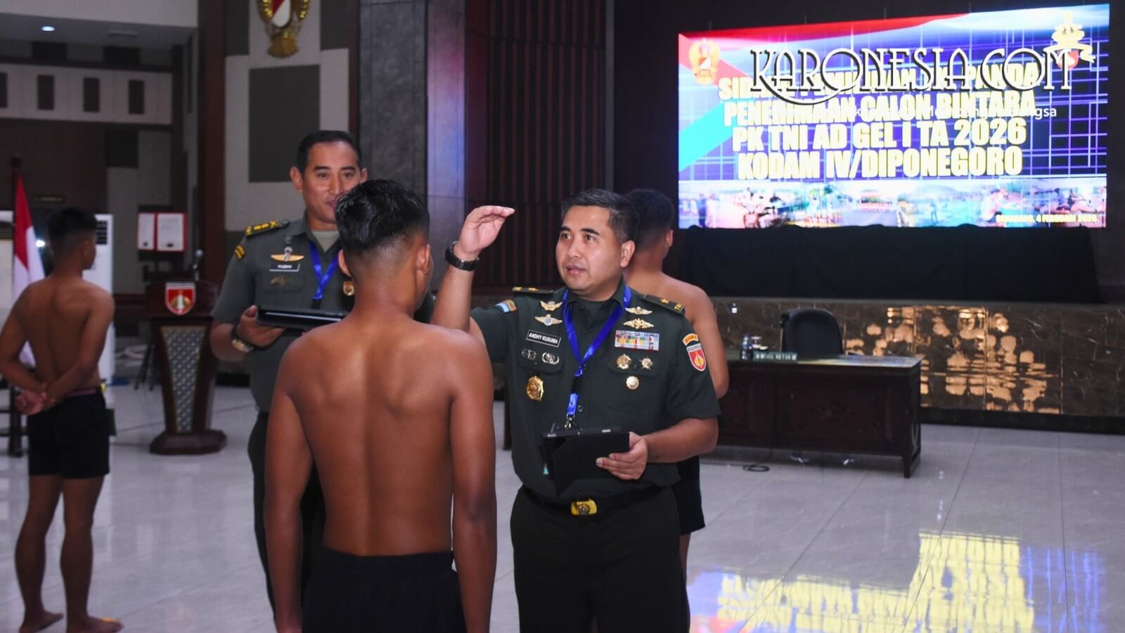 Proses seleksi dan penetapan Caba PK TNI AD tingkat Panda Kodam IV Diponegoro
