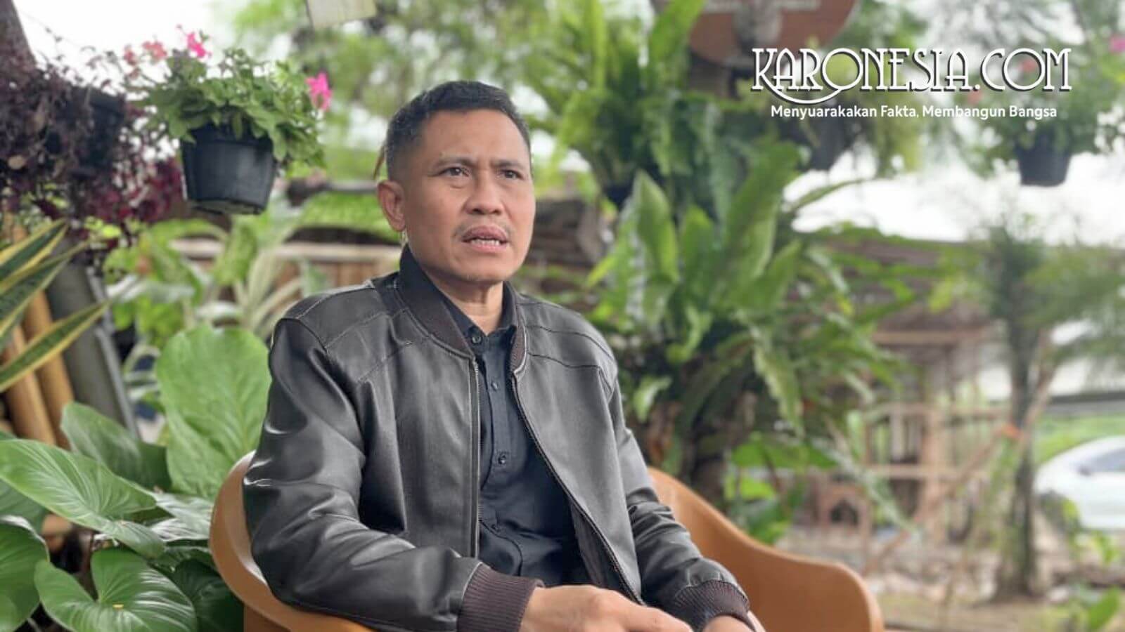 Ketua KPUD Tangsel M. Taufiq MZ memberikan paparan tentang literasi pemilu di Pamulang.