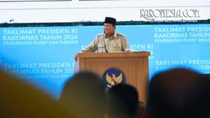 Presiden Prabowo Subianto membuka Rakornas Pemerintah Pusat dan Daerah 2026 di SICC Bogor