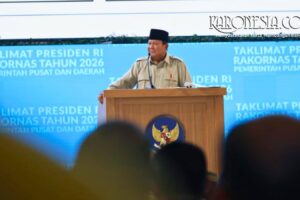 Presiden Prabowo Subianto membuka Rakornas Pemerintah Pusat dan Daerah 2026 di SICC Bogor