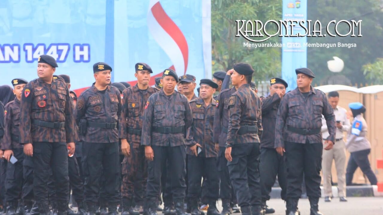 personel KBPP Polri Tangsel mengikuti apel kamtibmas Ramadhan di Polda Metro Jaya
