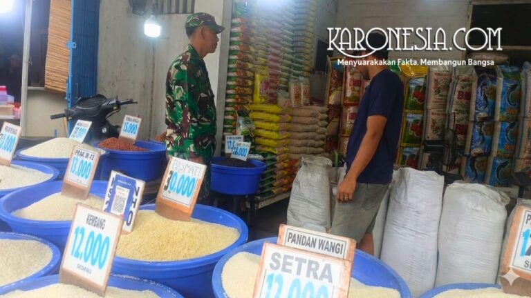Babinsa memantau harga sembako di Pasar Pamulang jelang Ramadhan