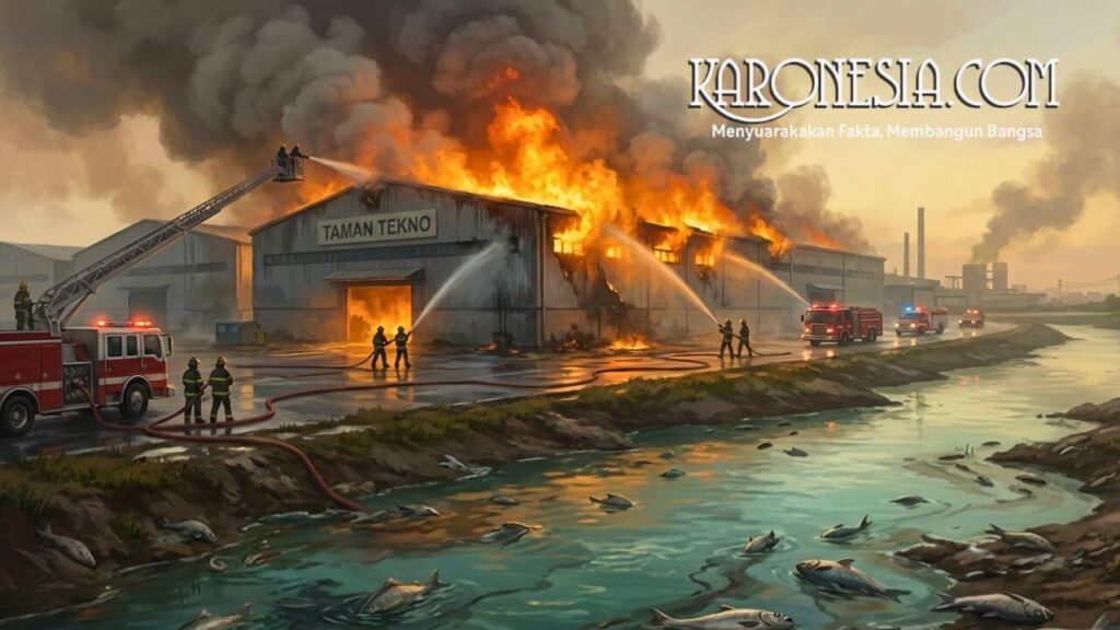 ilustrasi almk gudang industri menuju sungai Tangsel