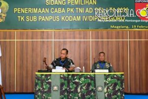 Pangdam IV/Diponegoro memimpin sidang seleksi Caba PK TNI AD di Magelang