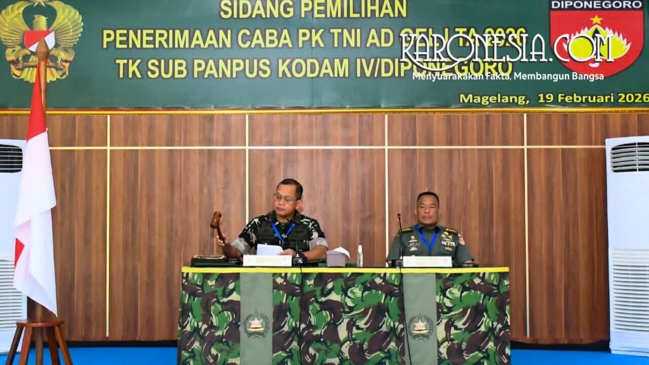 Pangdam IV/Diponegoro memimpin sidang seleksi Caba PK TNI AD di Magelang