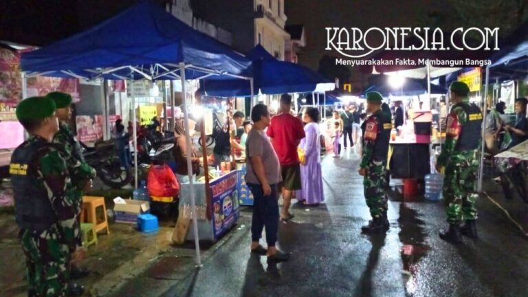 Babinsa Kodim 0506 Tangerang patroli malam bersama warga menjaga kamtibmas