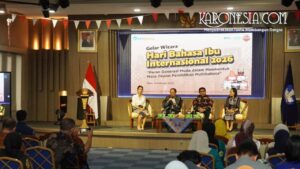 Kepala Badan Bahasa Hafidz Muksin saat Gelar Wicara Hari Bahasa Ibu Internasional 2026 di Jakarta