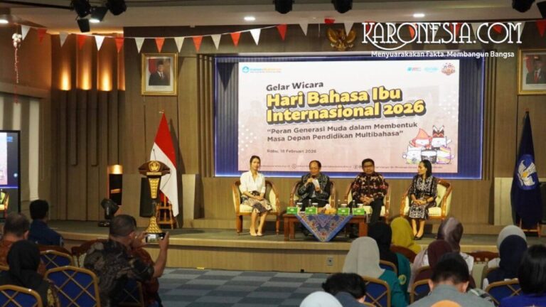 Kepala Badan Bahasa Hafidz Muksin saat Gelar Wicara Hari Bahasa Ibu Internasional 2026 di Jakarta