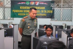 Dandim 0506 Tangerang memantau tes psikologi CAT calon siswa KKRI di SMA Al Azhar Tangerang