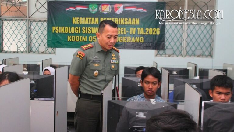 Dandim 0506 Tangerang memantau tes psikologi CAT calon siswa KKRI di SMA Al Azhar Tangerang
