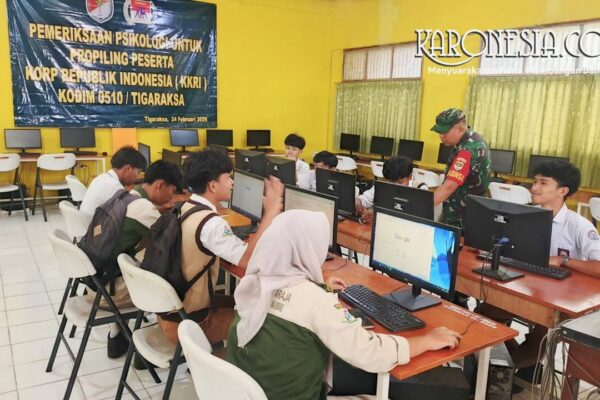 Tes psikologi peserta KKRI oleh Kodim 0510 di SMKS PGRI 1 Balaraja Tangerang