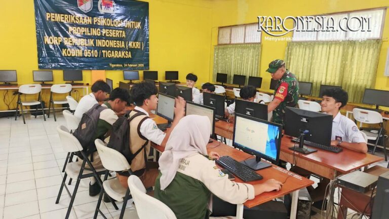 Tes psikologi peserta KKRI oleh Kodim 0510 di SMKS PGRI 1 Balaraja Tangerang