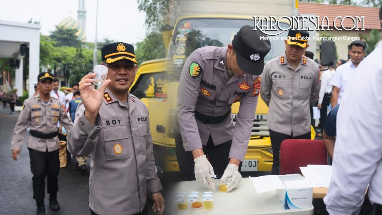 tes urine personel Polres Tangsel