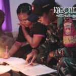 Babinsa dampingi anak belajar penerangan TMMD Brebes