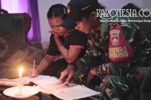 Babinsa dampingi anak belajar penerangan TMMD Brebes