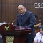 Dirjen Infrastruktur Digital Wayan Toni Supriyanto menyampaikan keterangan pemerintah di sidang Mahkamah Konstitusi Jakarta