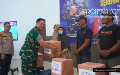 Kasdim 0510 Hadiri Baksos TNI AL untuk Warga Kronjo Tangerang