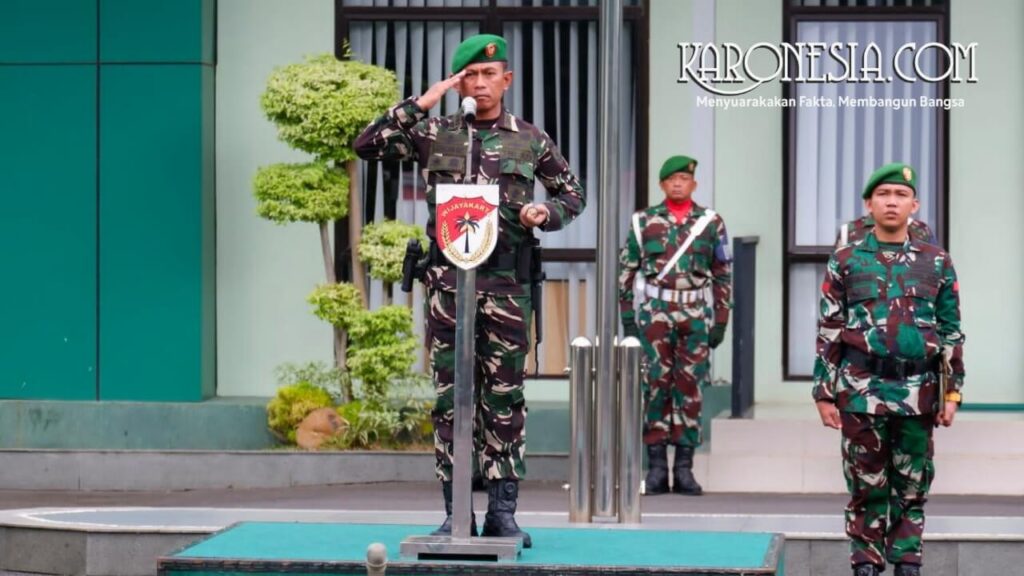 Dandim 0507/Bekasi memimpin Upacara Awal Bulan di Makodim