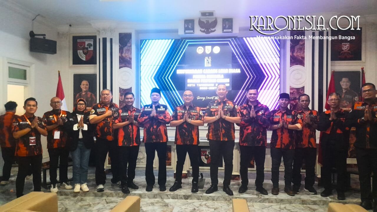 Pengurus dan kader Pemuda Pancasila berfoto bersama setelah Muscablub MPC Tangsel