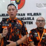 Ketua MPC Tangsel terpilih memberikan keterangan pers usai Muscablub