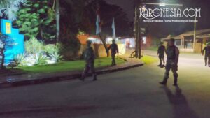Personel Koramil 09/Mauk patroli malam di pesisir Tangerang