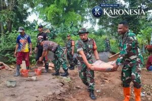 Jembatan Baru Dibangun TNI, Warga Tak Perlu Putar Jauh