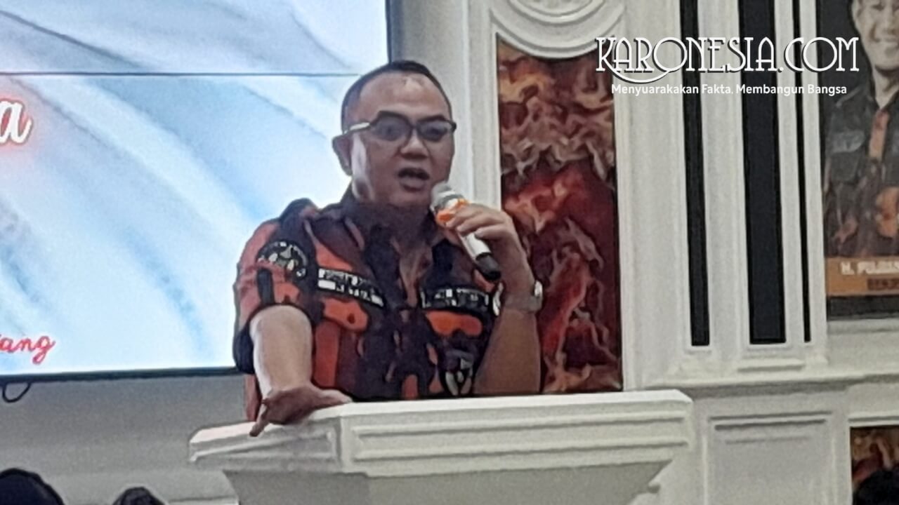 Ketua MPW Pemuda Pancasila Banten menyampaikan sambutan dalam Muscablub MPC Tangsel